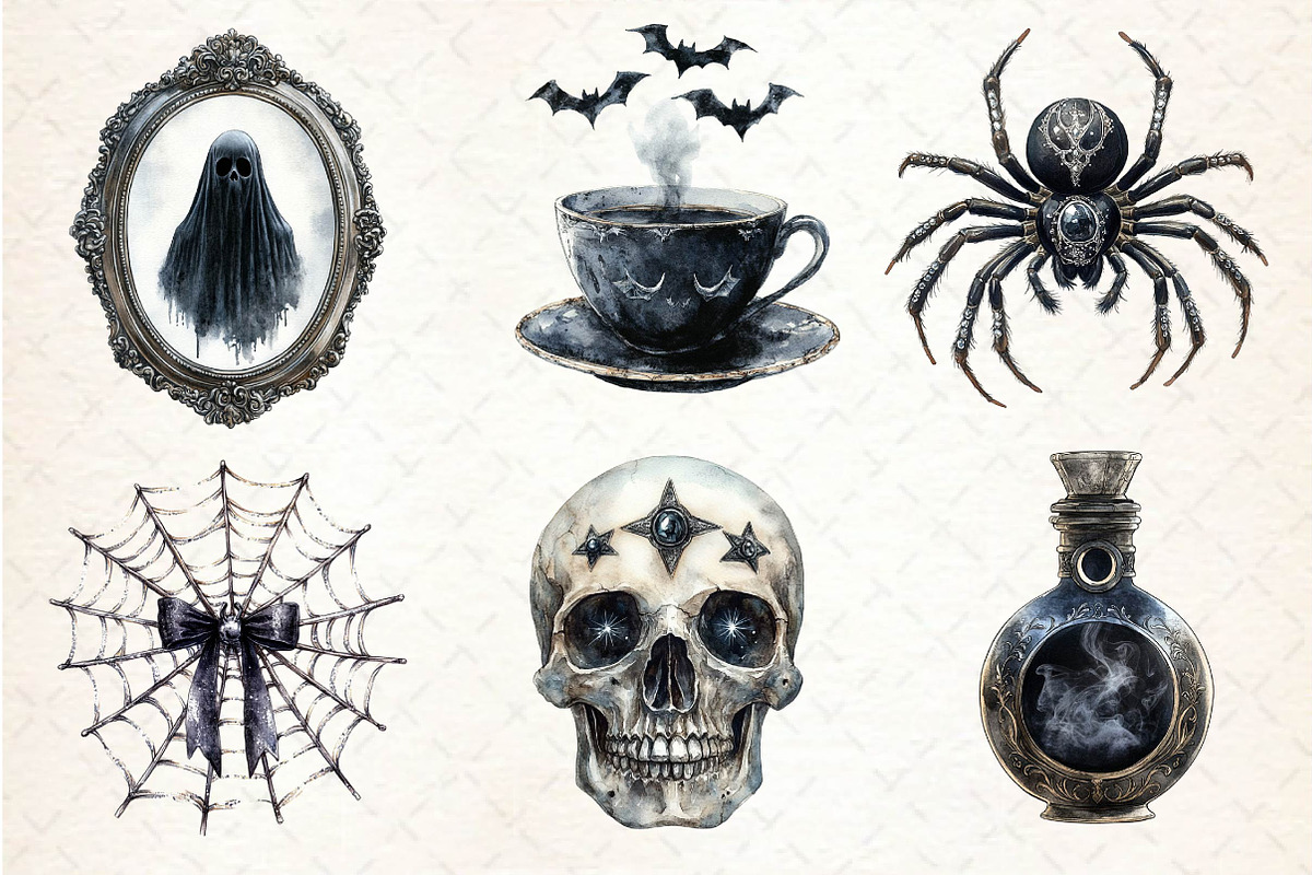 Dark halloween Sublimation Clipart, an Illustration by Dream Creation (Photo 6 of 7)