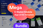 Mega – E-Wallet App UI Kit Bundle, an UI Kit Template by DesignsLab (Thumbnail 1 of 5)