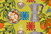 Mediterranean Breakfast Coffee Seaml, a Pattern Graphic by NayaChu (Thumbnail 1 of 10)