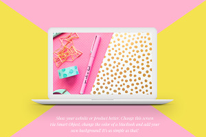 MacBook™ Mockup with a Starburst