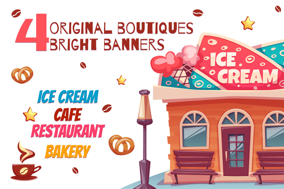 Vector set of flat boutique, a Work Illustration by Cattleya (Photo 1 of 4)