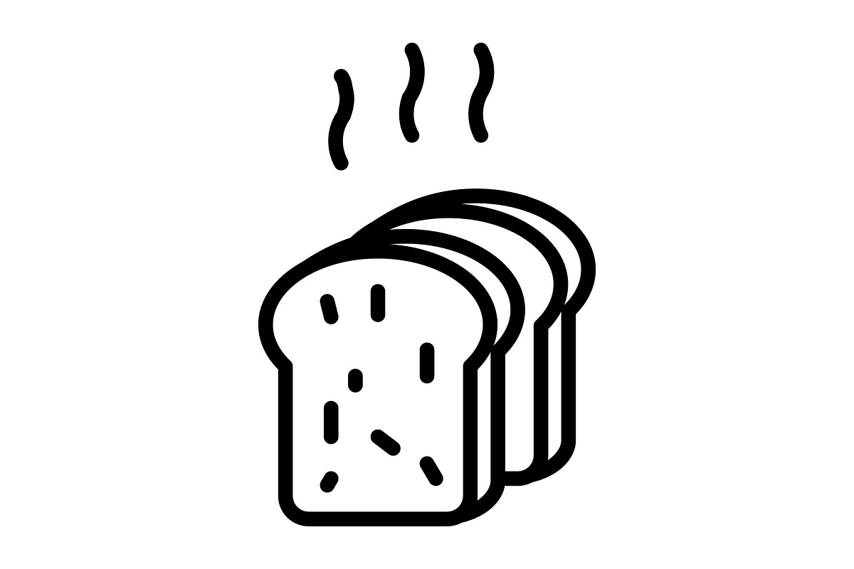 Bread icon, an Outline Icon by Sumberpangan (Photo 5 of 5)