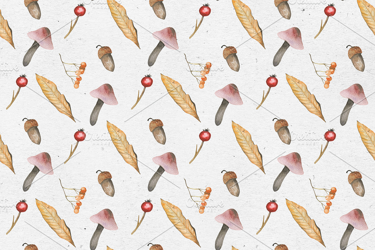 Autumn vibes. Watercolor set, a Decorative Illustration by Maria's little shop (Photo 10 of 10)