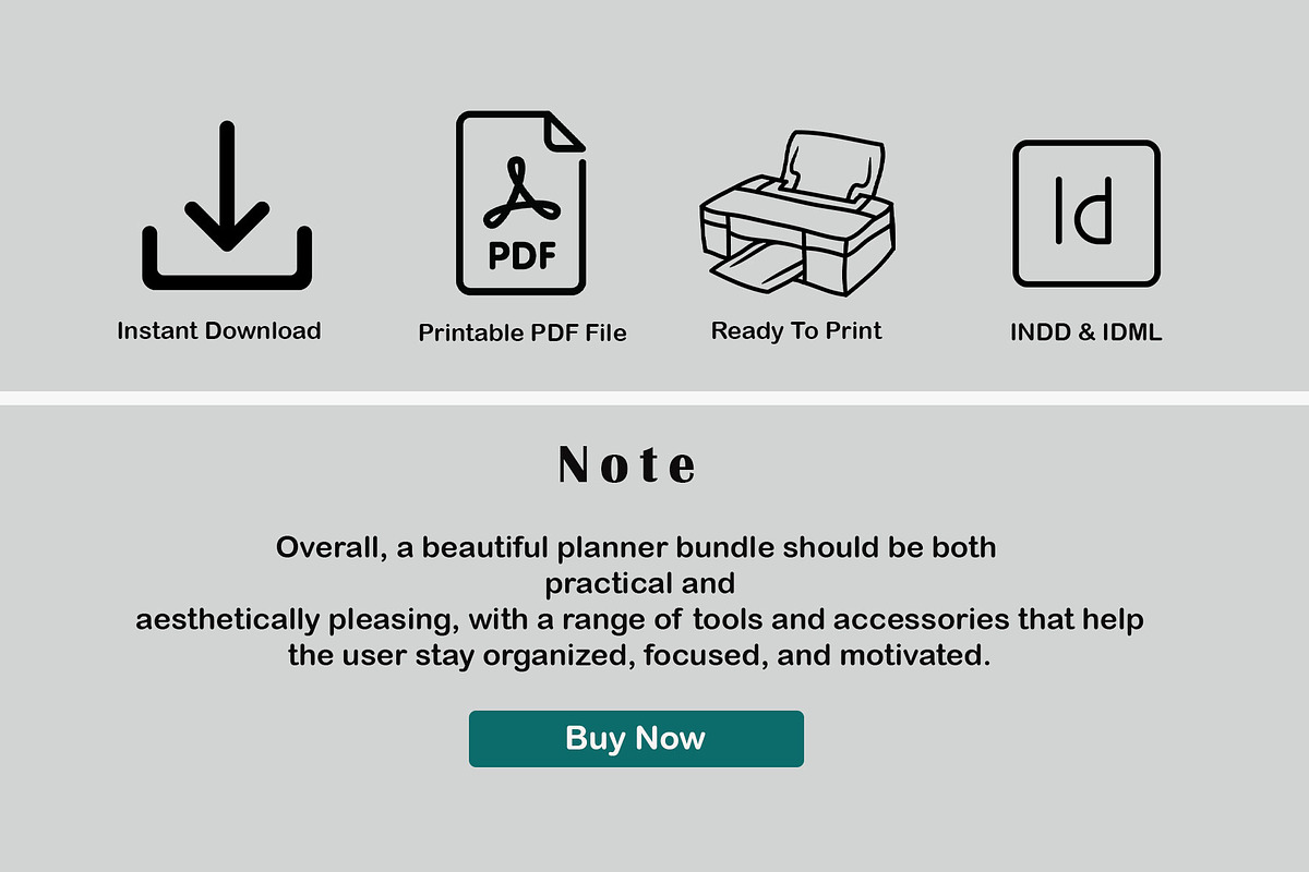 Ultimate Planner Bundle/ Yearly plan, a Stationery Template by Design Zone (Photo 9 of 9)