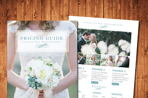 photography pricing template 