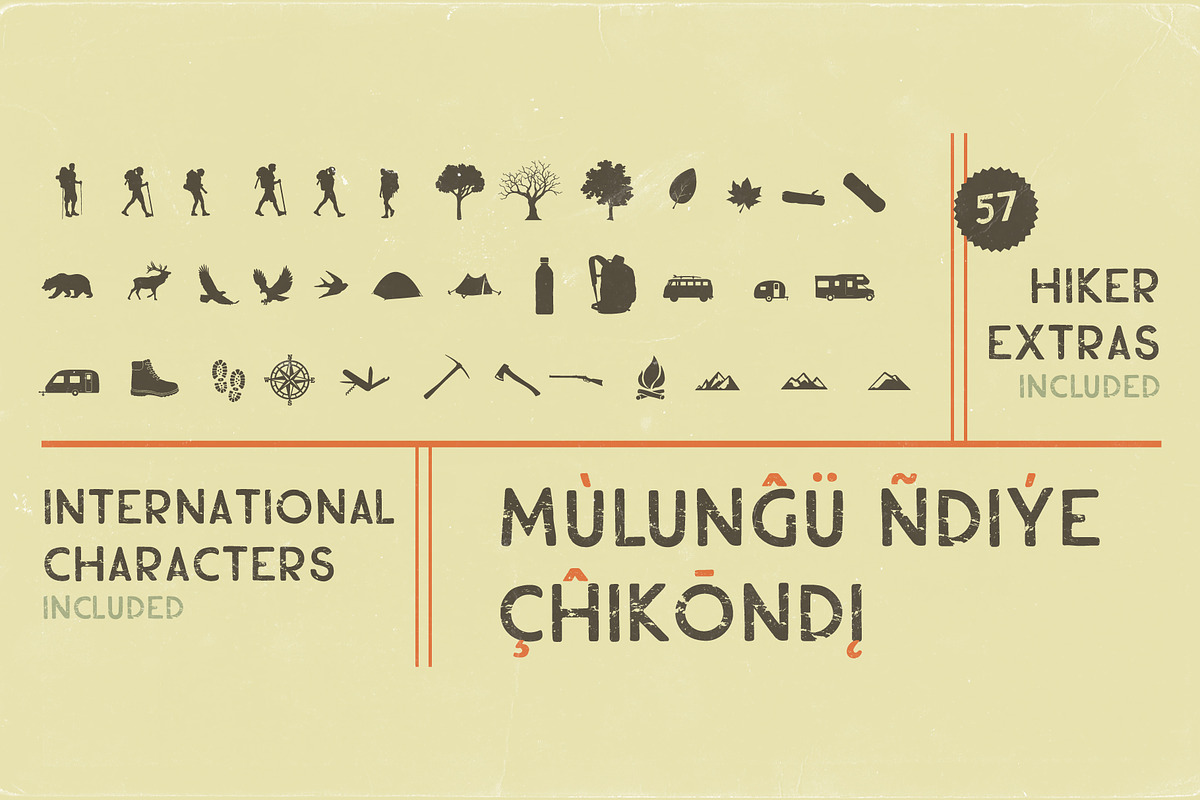 Hiker Premium Font Family, a Sans Serif Font by Design 265 (Photo 6 of 6)