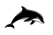 Dolphin Jumping Silhouette Vector bu, an Illustration by Designs_River (Thumbnail 2 of 48)