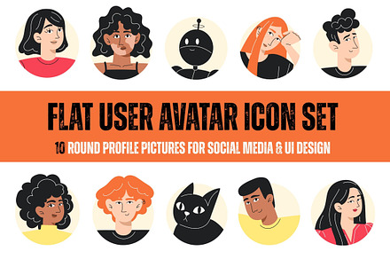 10 Flat User Avatar Icon Set, an Icon by YuskinKot