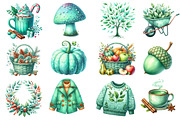 Mint Fresh Green Autumn Clipart, an Illustration by Dream Creation (Thumbnail 2 of 4)