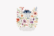 whimsical watercolor castle clipart, a Decorative Illustration by Patishop Art (Thumbnail 6 of 10)
