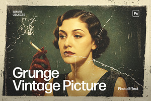 Vintage Grunge Picture Effect, a Layer Style Add-On by DesignerCandies