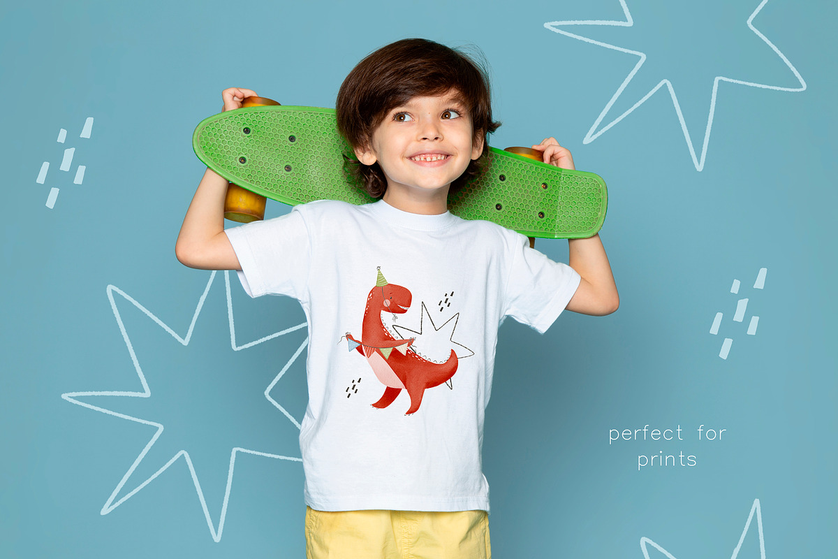 Dino party. Watercolor collection, an Animal Illustration by AfonshinaArt (Photo 12 of 13)