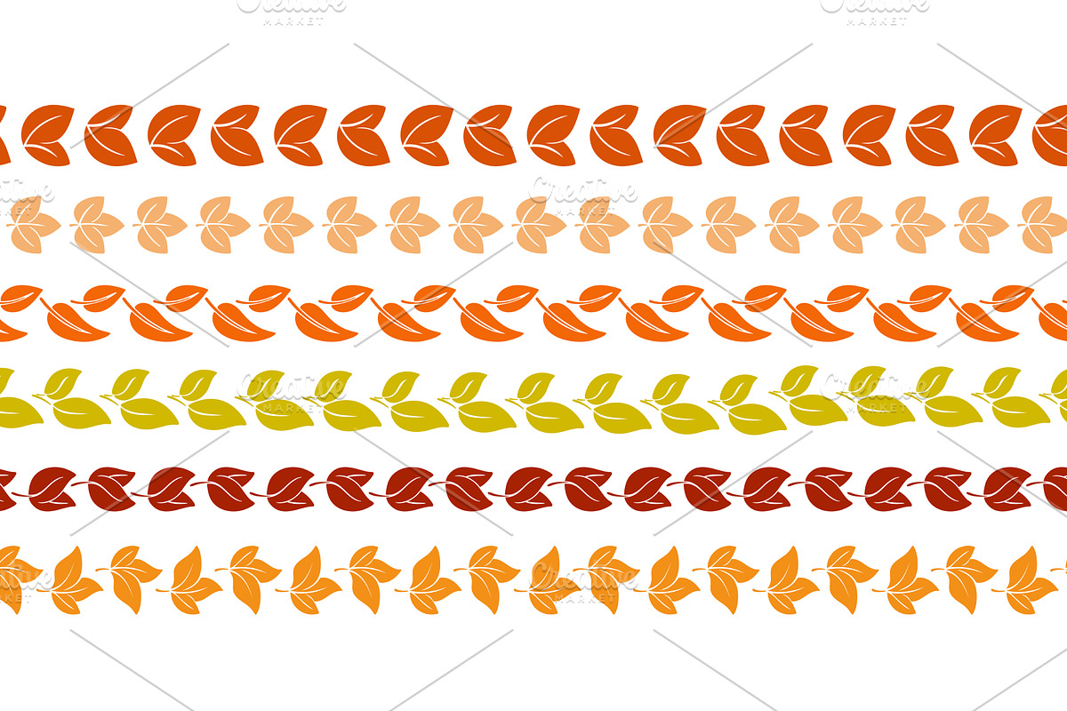 Colorful autumn foliate seamless, an Object Illustration by Tati_Kli