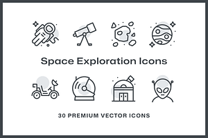 Space Exploration Icon Pack