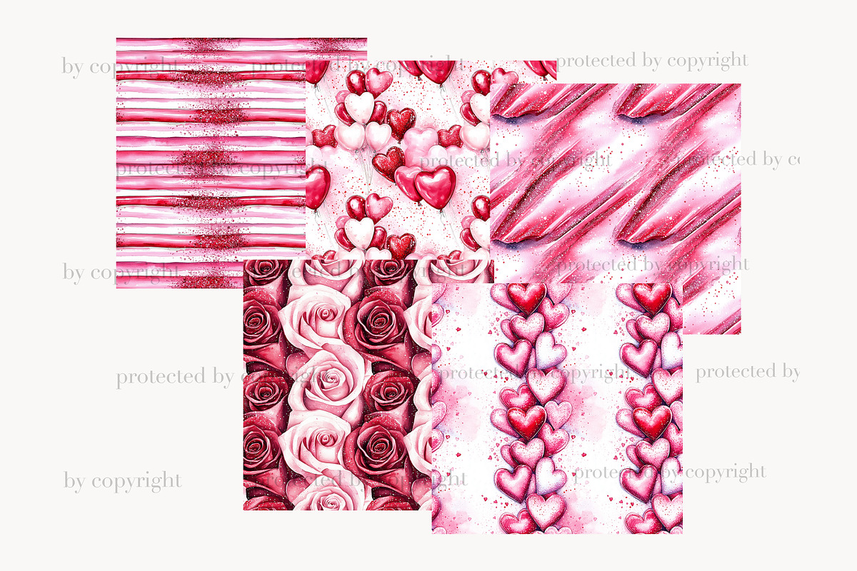 Valentine's Day Seamless Pattern, a Pattern Graphic by GlamArtZhanna (Photo 4 of 4)