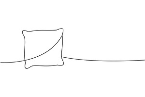 Orthopedic pillow one line, an Object Illustration by GraphiShop
