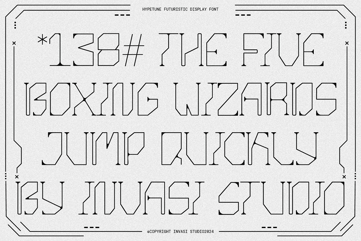 Hypetune - Sleek Futuristic Font, a Serif Font by Invasi Studio (Photo 2 of 10)
