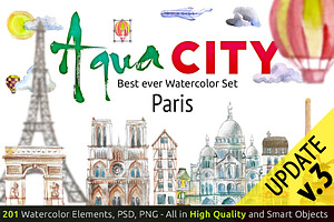 Watercolor set AQUA CITY Constructor