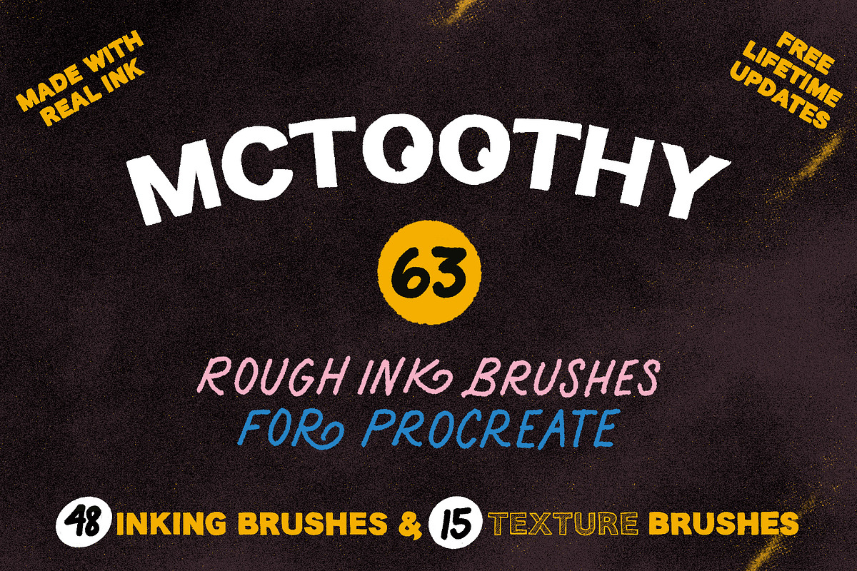 McToothy - Procreate Texture Brushes, a Brush Add-On by IIAspire (Photo 1 of 14)