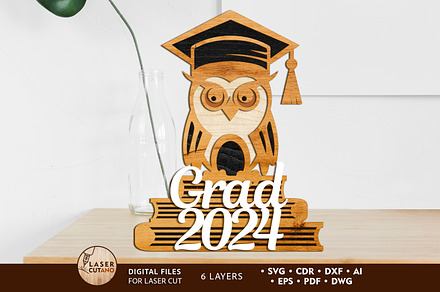 Graduation Owl Decorative Template