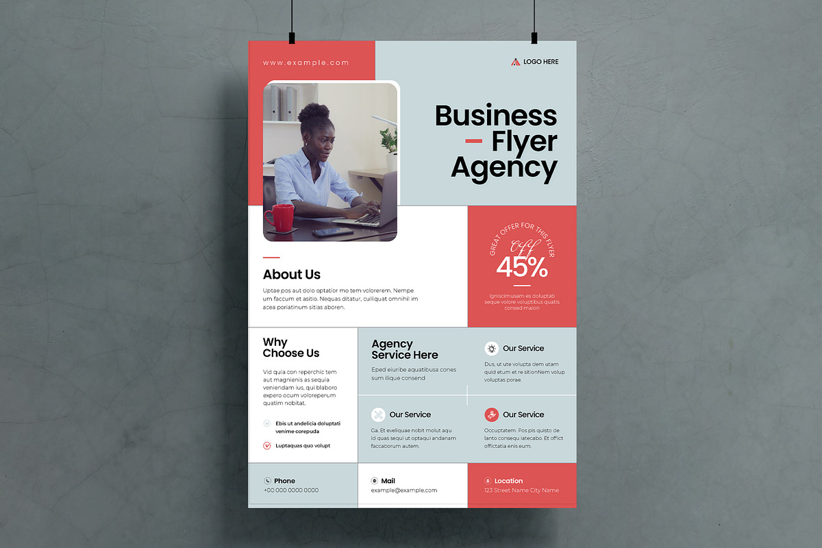 Business Flyer Agency Template, a Flyer Template by MightyDesign (Photo 1 of 8)