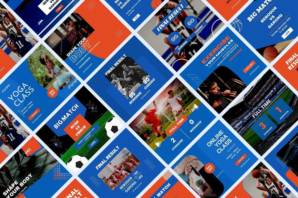 Sports Content Facebook Posts, a Social Media Template by emcrea (Photo 6 of 9)