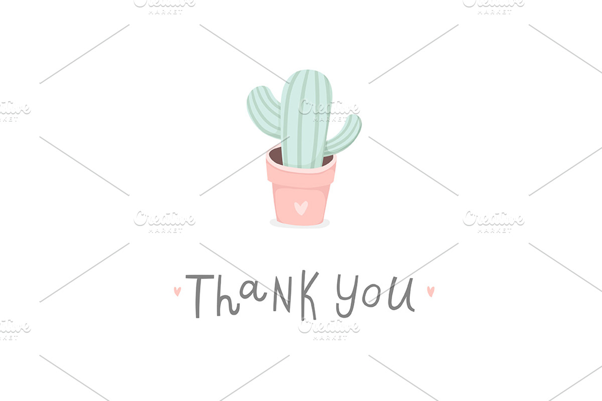 Cute cactus and lettering set♥, an Animal Illustration by Artnis (Photo 5 of 5)
