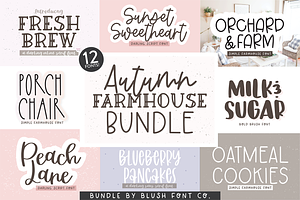 AUTUMN FARMHOUSE FONT BUNDLE