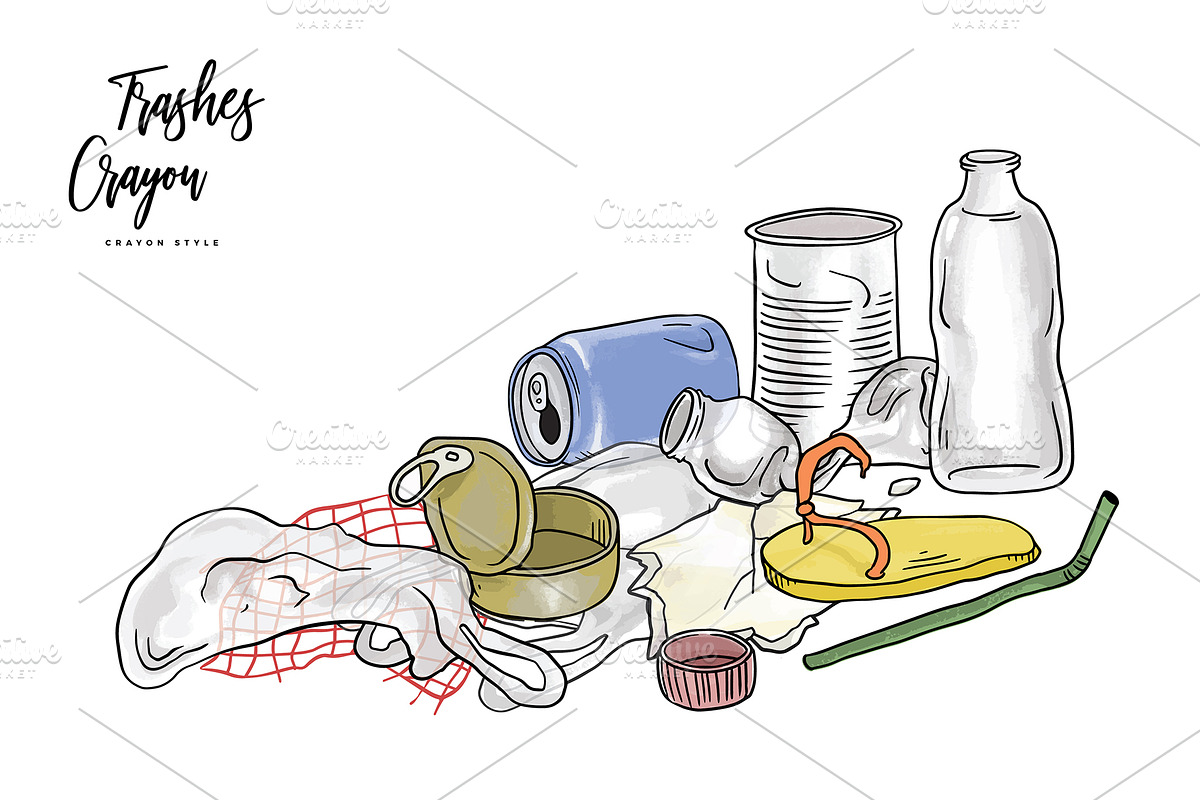 Trashes Vector, a Food Illustration by aniunova (Photo 4 of 4)