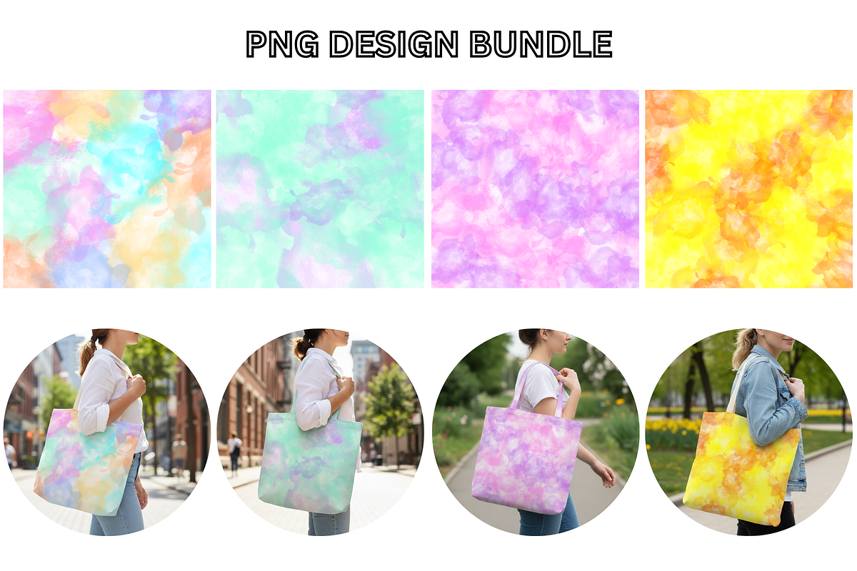 Pastel Watercolor PNG Design Bundle, a Graphic by Viberints (Photo 1 of 17)