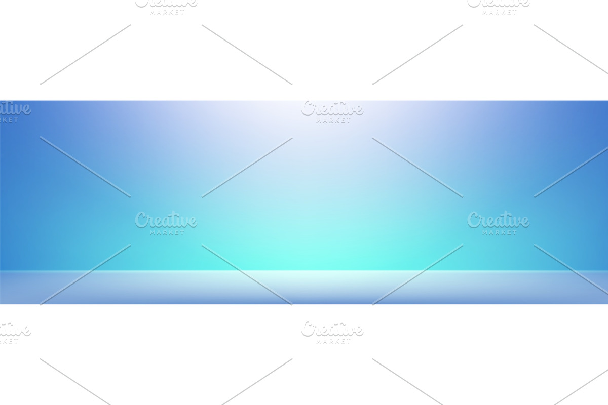 Blue neon studio space, gradient, an Illustration by art PVP - market