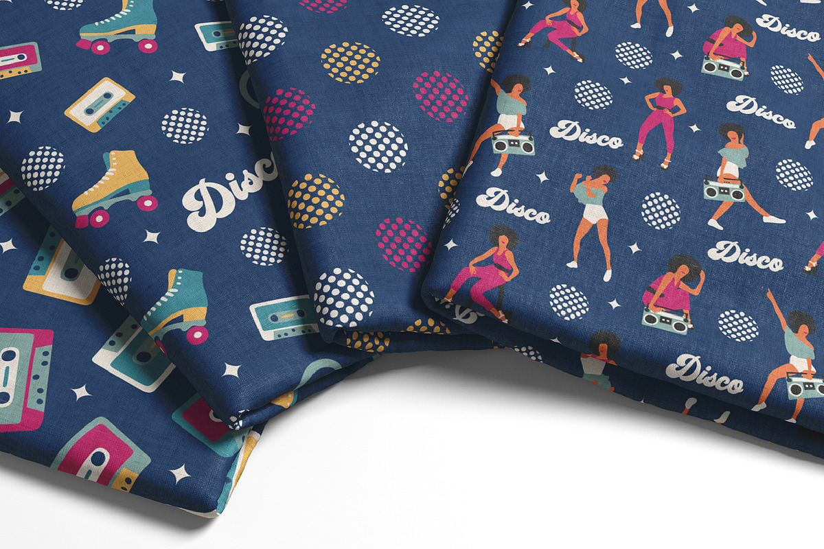 Retro disco groovy patterns, a Pattern Graphic by RevolutionizZed (Photo 3 of 10)