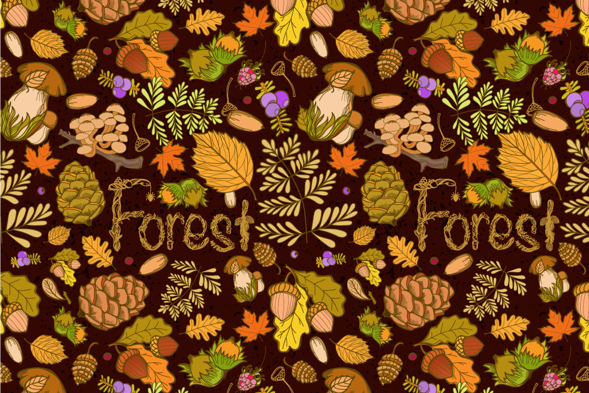 Forest seamless pattern, a Wallpaper Graphic by Vikpit (Photo 4 of 7)