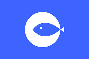 fish geometric shape circle logo, a Branding & Logo Template by devastd