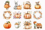 Cottagecore Pumpkin Clipart, an Illustration by Design Market (Thumbnail 5 of 5)