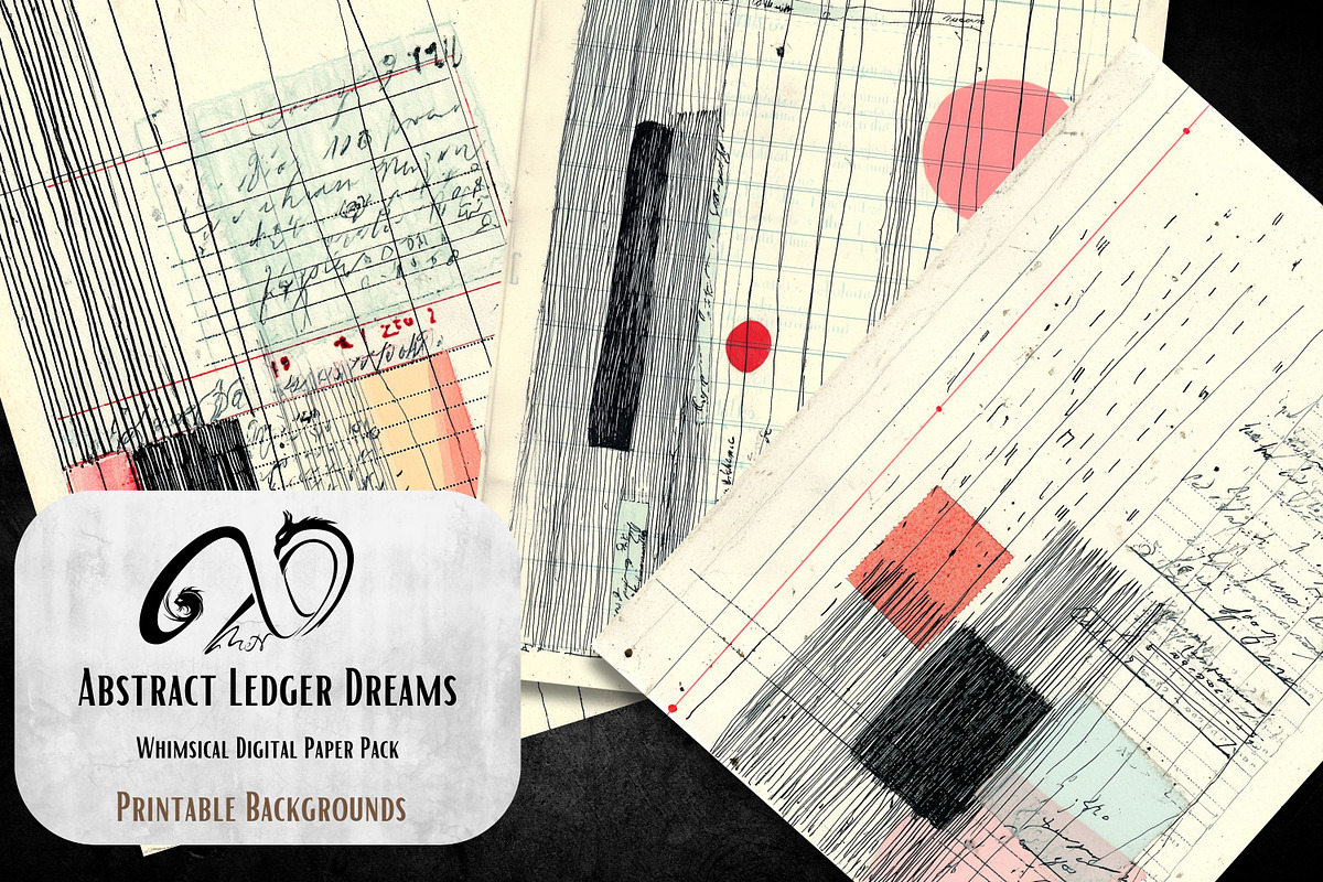 Abstract Ledger Dream: Vintage Paper, a Background Graphic by NiiiNArt (Photo 5 of 9)