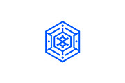 Hexagonal Tech Emblem Logo, a Branding & Logo Template by Vectorium Studio (Thumbnail 1 of 9)