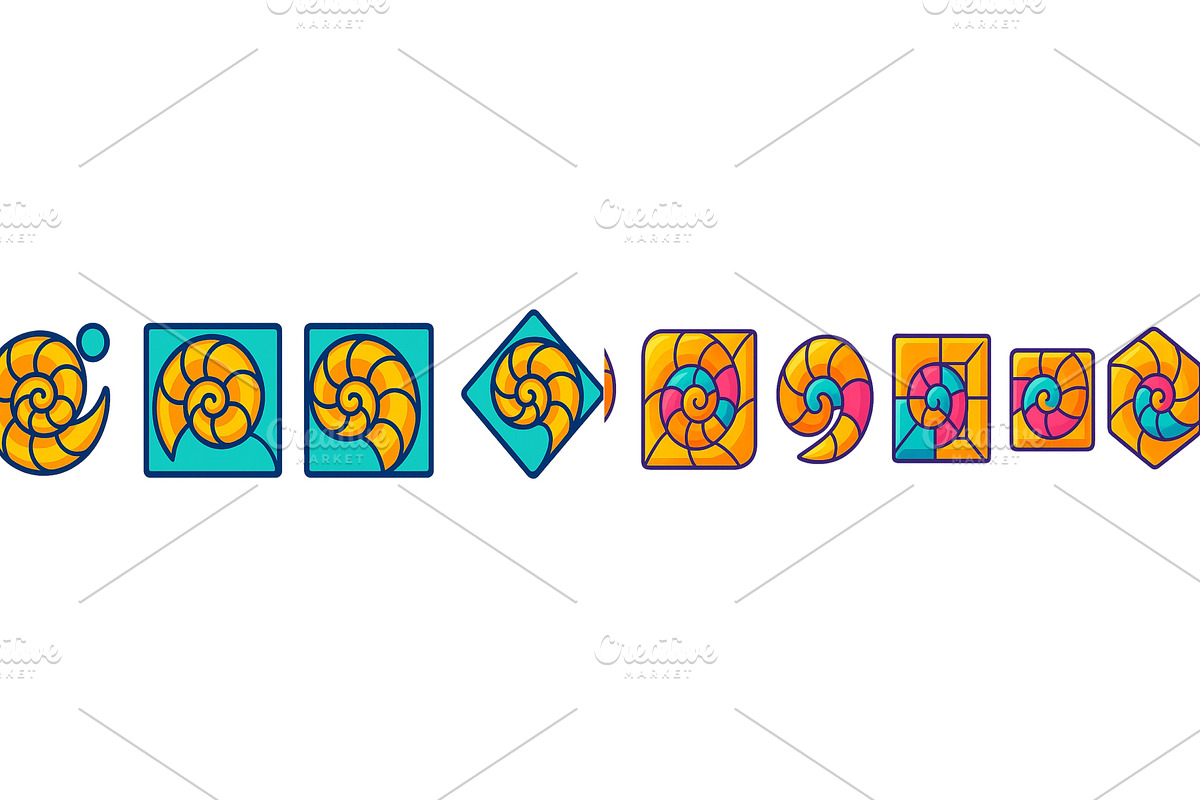 Colorful geometric designs featuring, an Illustration by ZinetroN