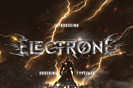 Electrone Superhero Font, a Sans Serif Font by alit design