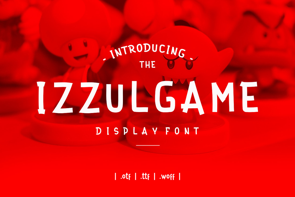 Izzul Game Display Font, a Font by yantodesign (Photo 1 of 10)