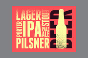 Beer grunge vector poster set., a Food Illustration by PoPaShop (Thumbnail 8 of 9)