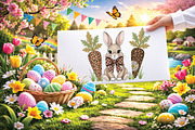 Coquette Easter Leopard Bunny PNG, an Illustration by Black Bird Studio (Thumbnail 3 of 3)