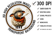Quirky Winter Sheep Clipart, an Illustration by Craft Nest (Thumbnail 5 of 8)