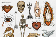 Love and Death Tattoo Symbols, an Illustration by Belusuab (Thumbnail 2 of 10)