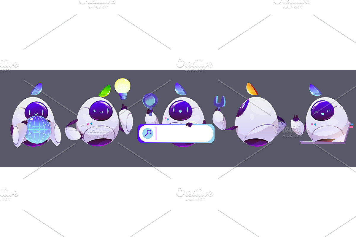 Chatbot AI assistant set, a Technology Illustration by art PVP - market