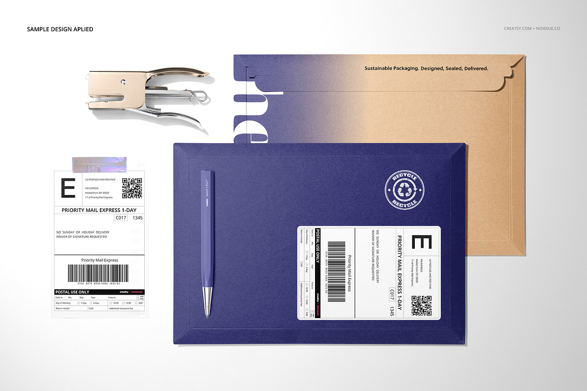 Noissue Shipping Labels Mockup Set, a Packaging Mockup by creatsy5 (Photo 19 of 21)