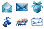 Blue Christmas Clipart Sublimation, an Illustration by DreamPrint404 (Thumbnail 4 of 5)