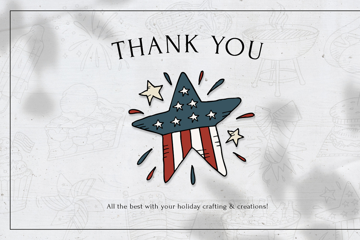 4th of July Hand Drawn Images, a Seasonal Illustration by H&C Drawings & Designs (Photo 15 of 15)