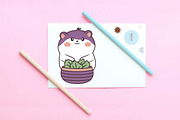 15 Cute Purple Hamster Character, an Animal Illustration by jongcreative (Thumbnail 5 of 5)