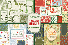 Cottagecore Floral Background Bundle by  in Illustrations